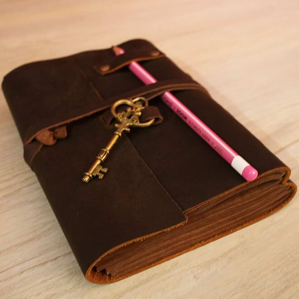 leather bound lined notebook