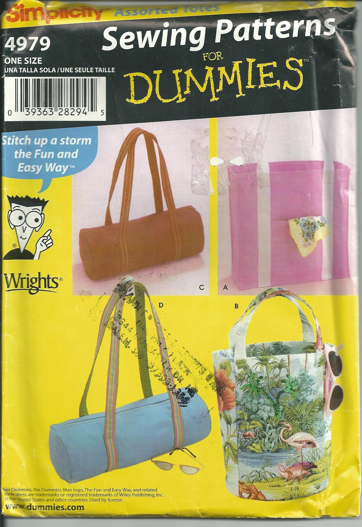 Simplicity 4979 assortiment totes le patron pour vos sacs de plage