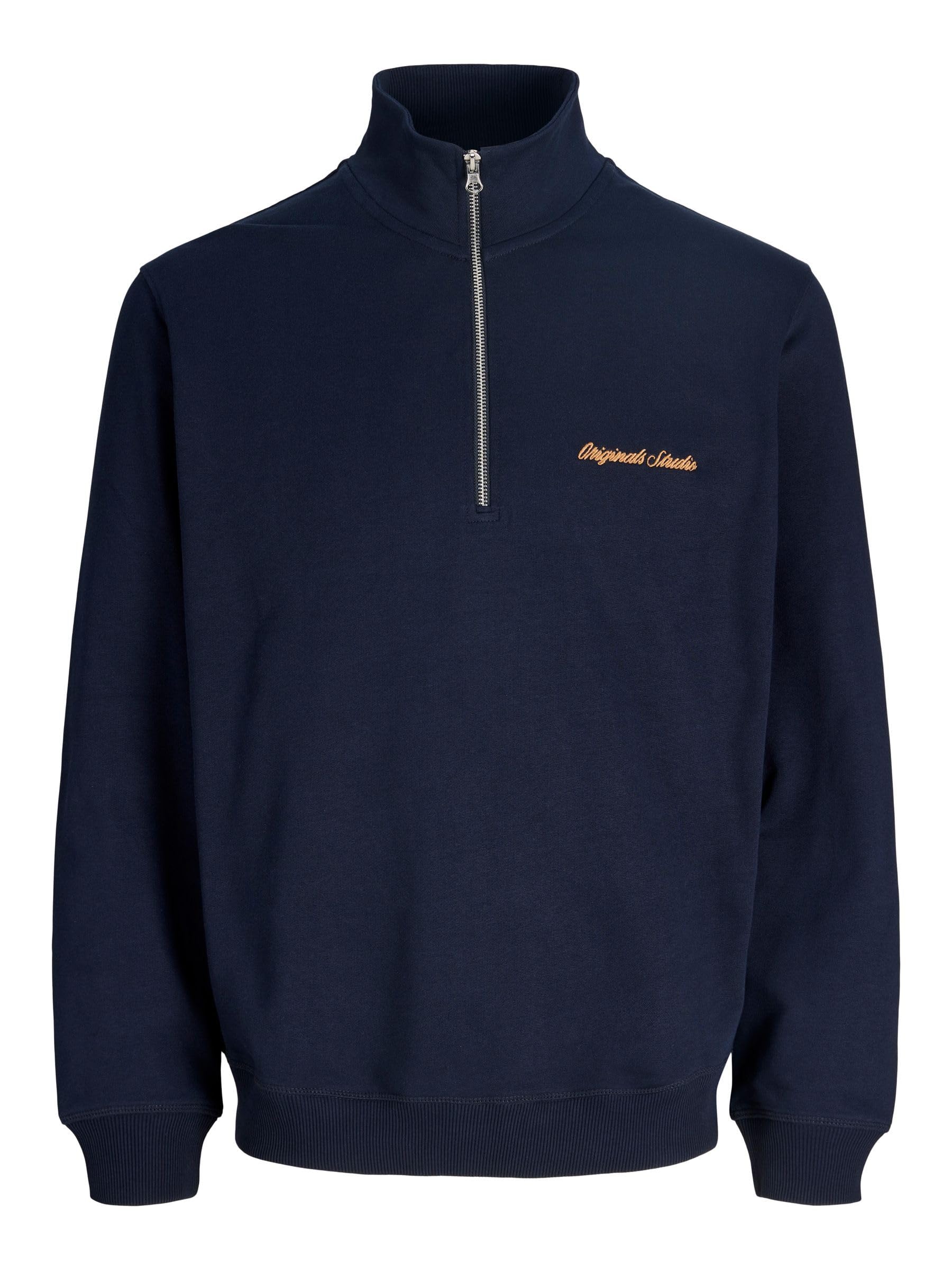 JACK & JONES Male Sweatshirt mit halbem Reißverschluss Sweatshirt mit halbem Reißverschluss