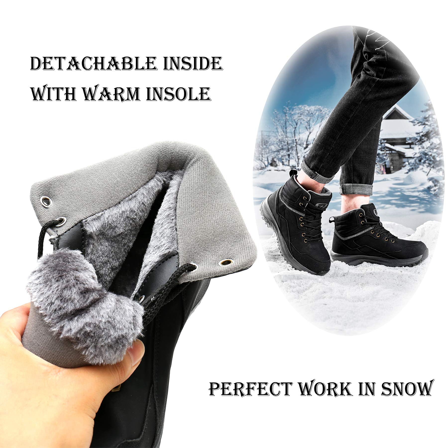 TORISKY Stivali Invernali Uomo Donna Scarpe Cotone Outdoor Impermeabili Trekking Caldo Piatto Caviglia Stivaletti Neve