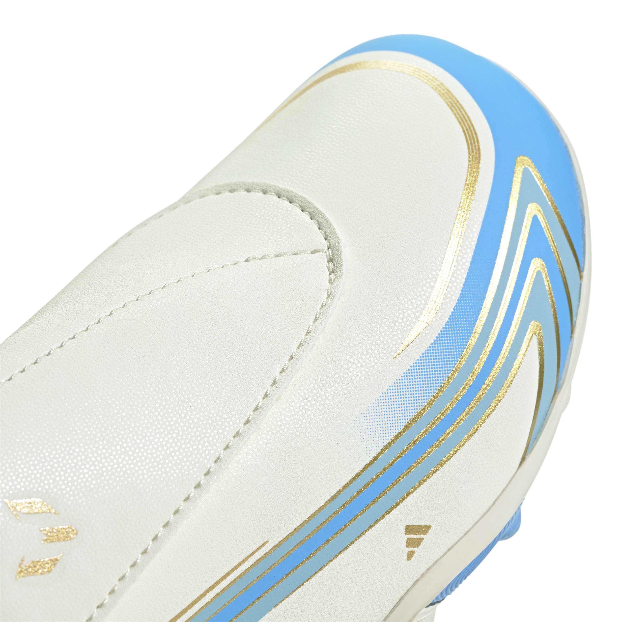adidas Unisex-Kinder F50 Messi Club Fußballschuhe mit Klettverschluss, Fester Boden/Multi Ground