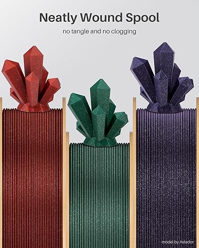 Miniatura 3 de ELEGOO Filamento PLA de seda de 0.069 in de doble color azul morado de 2.2 libras, filamento brillante para impresora 3D precisión dimensional +-