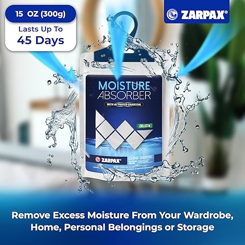 Miniatura 2 de Bolsas absorbentes de humedad carbón activado 7.5 oz212 g  Elimina el exceso de humedad en el aire y el olor  Deshumidificador desecante para