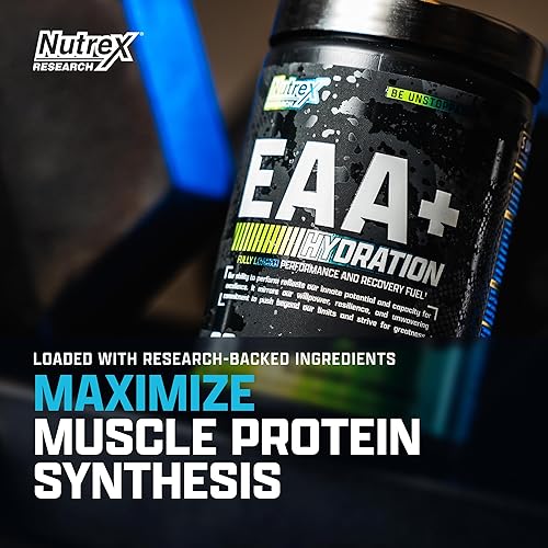 Vista 24 de Nutrex Research EAA Hydration EAAs + BCAA Powder Recuperación muscular, fuerza, construcción muscular, resistencia 8G aminoácidos esenciales +