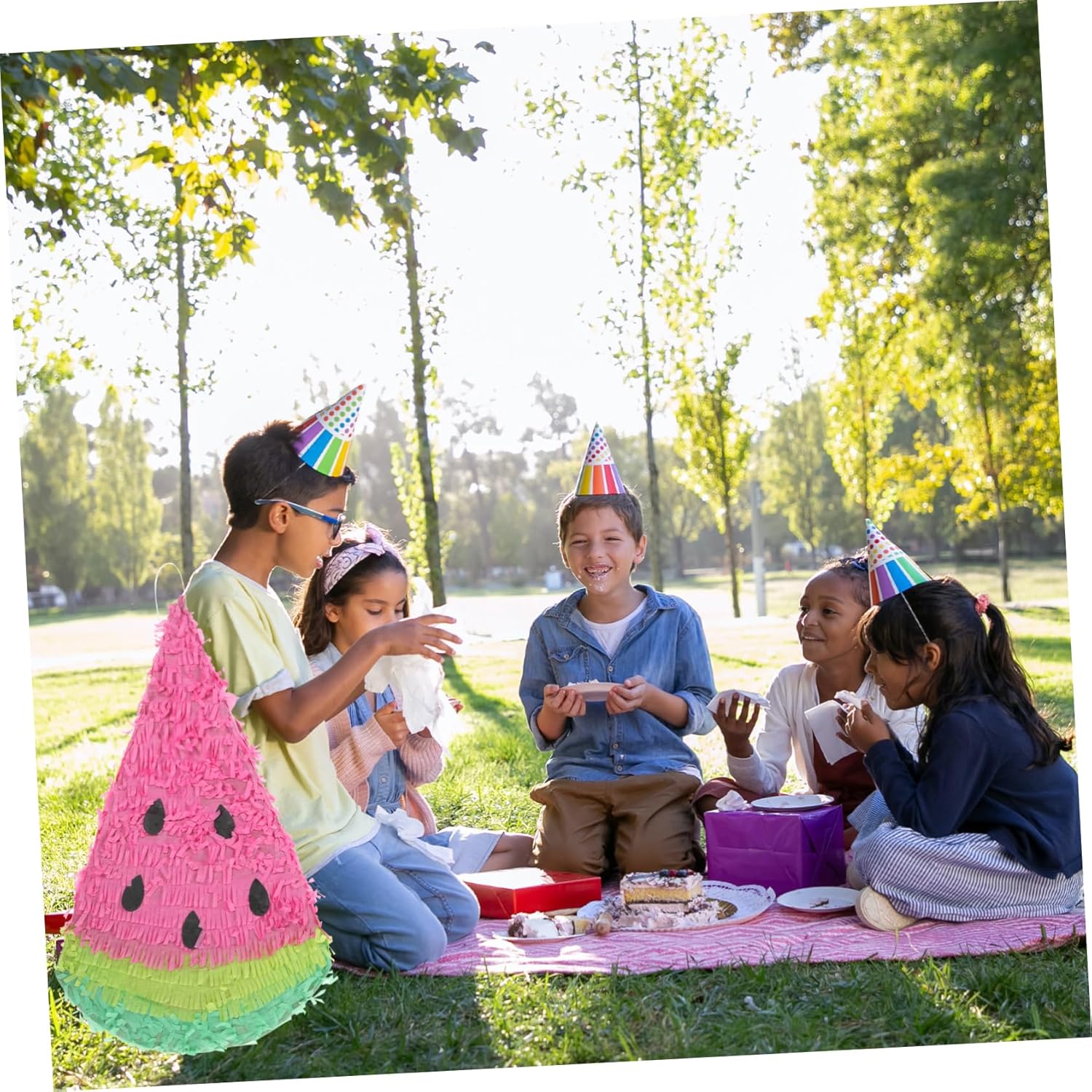 Watermelon Themed Decorative Pinata Pinata for Birthday Party Fiesta and Celebrations Candy present Holder for Fun Festivities