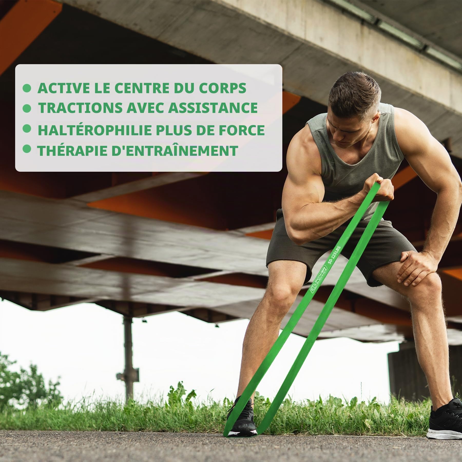 Power Guidance 5 Pièces Elastique Musculation, Elastique Sport Bande，Bandes Élastiques de Sport pour Musculation Fitness ，Pilates ，Yoga ，Workouts，Pochette de Rangement Incluse