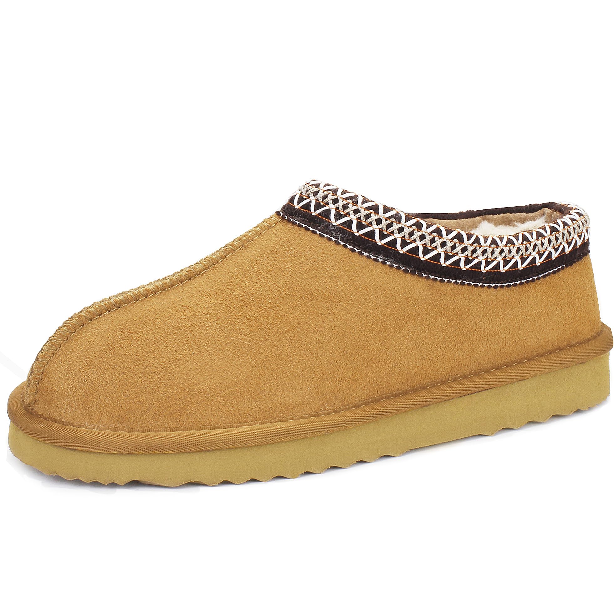 CNTAO Women Slippers Platform Mini Boots Suede Leather Short Ankle Booties Fuzzy Slip On Shoes