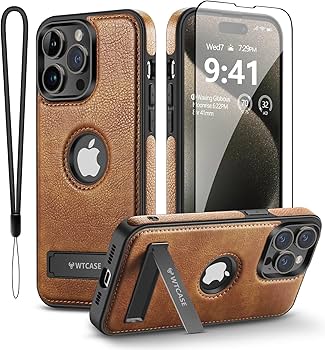 【新品】iPhone 15 pro/スマホケース/CxC Leather Amazon.com: WTCASE Magnetic for iPhone 15 Pro Leather Case,Built
