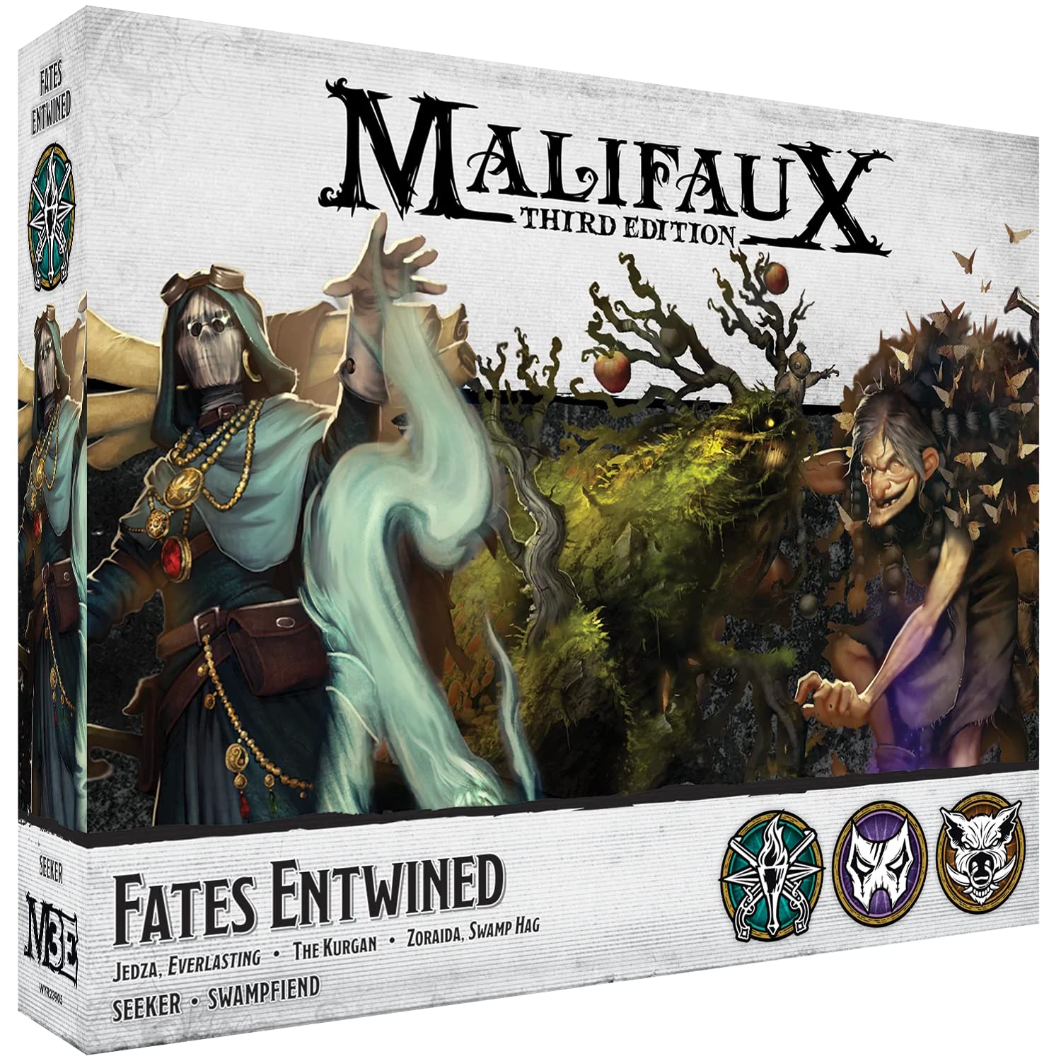 MalifauxThird Edition Fates Entwined: Explorer's Society/Neverborn/Bayou - Seeker, Swampfiend - Jedza, Everlasting, The Kurgan, Zoraida, Swamp Hag - Age 14+
