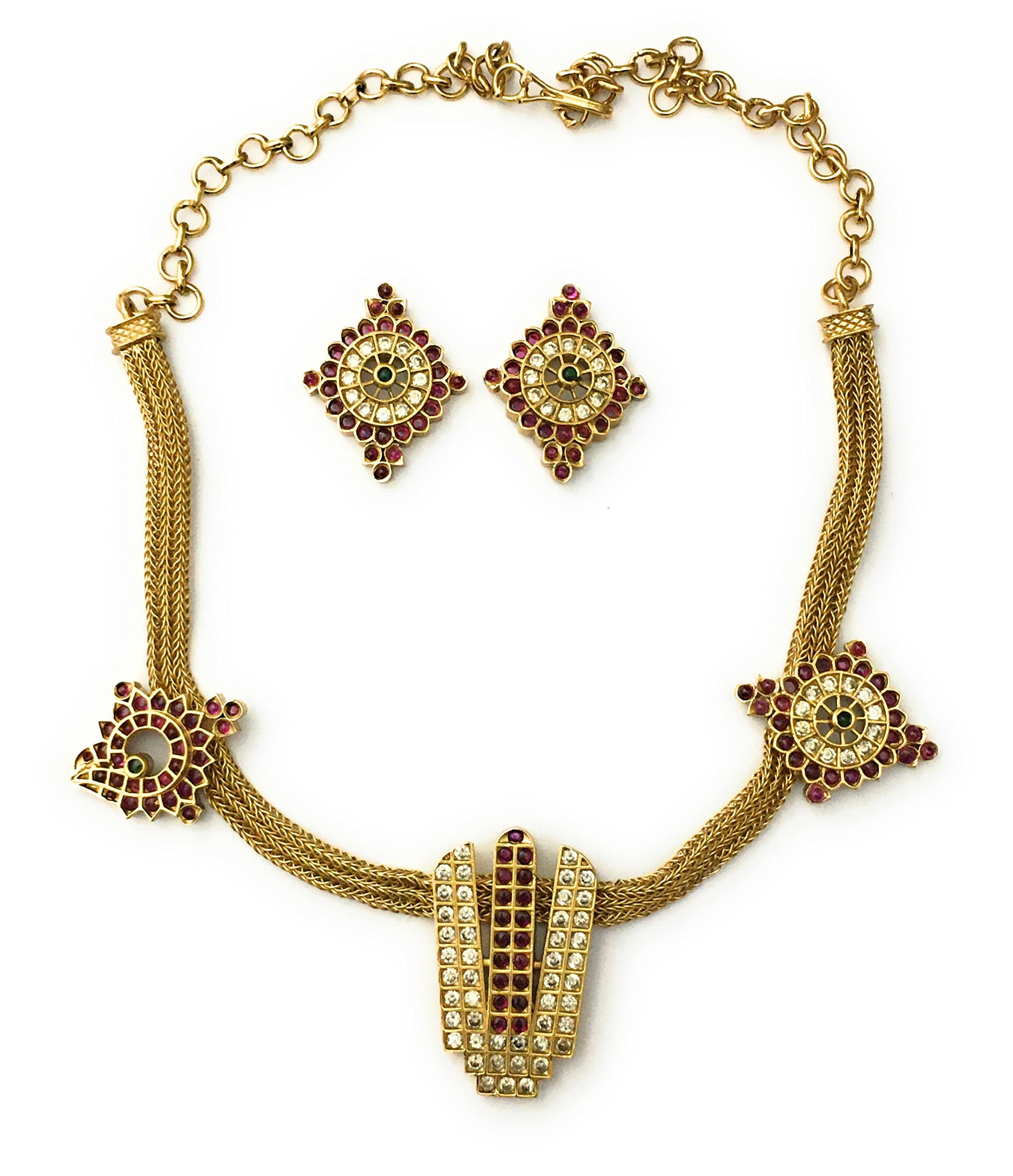 Sasitrends Traditional Small Pendant Choker Necklace with Earrings Jewellery Set for Women and Girls (B0BRL5GRDZ) Amazon Price History, Amazon Price Tracker