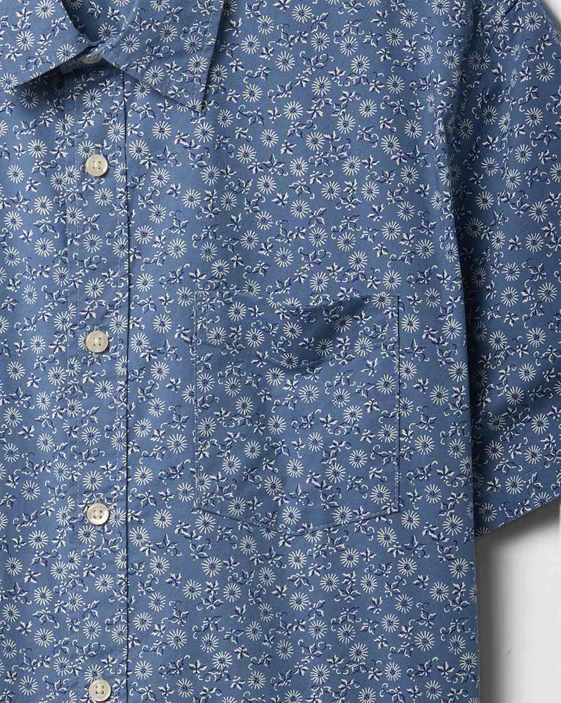 GAP Men's Floral Regular Fit Shirt (442711808_Blue - Image 3 thumbnail