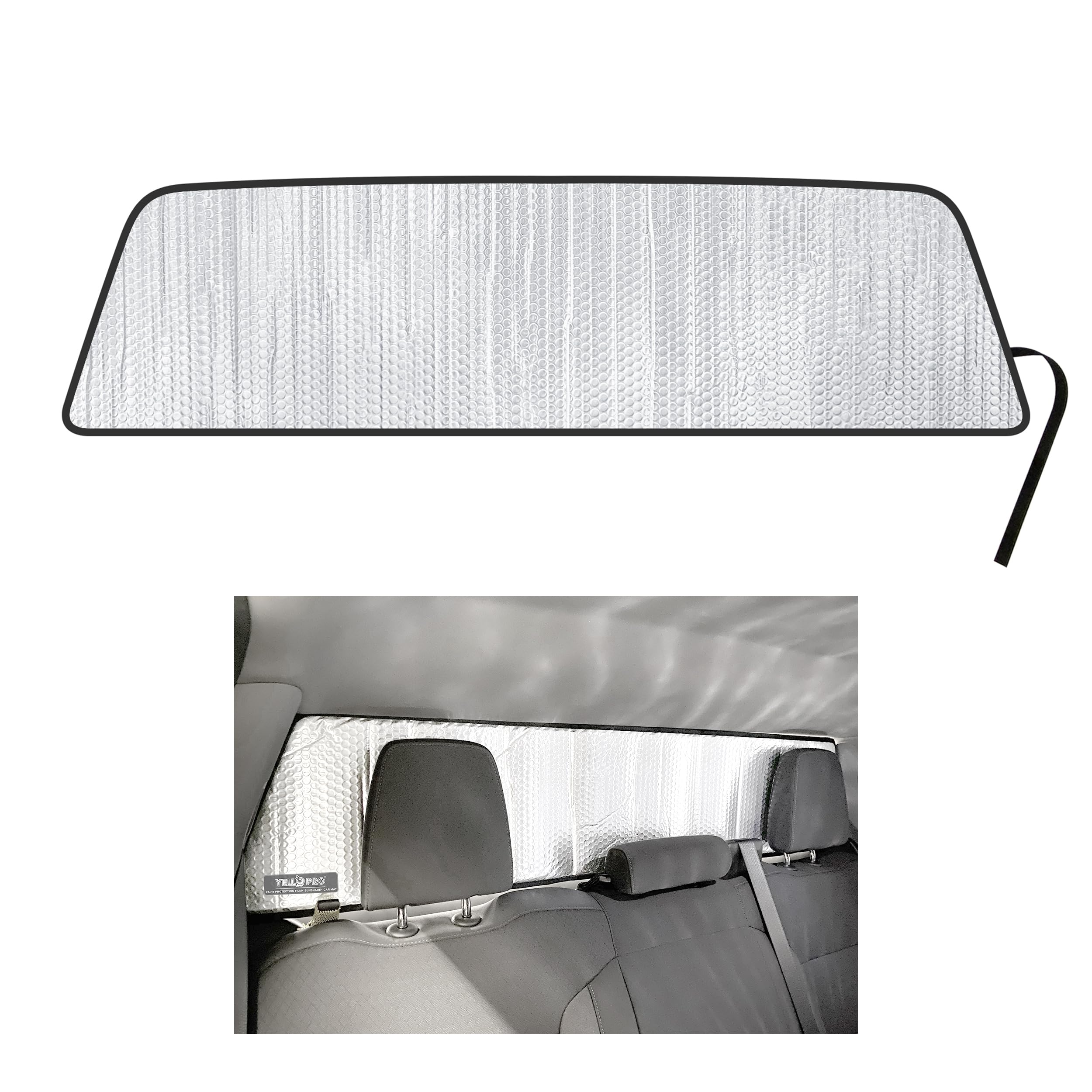 YelloPro Auto Rear Tailgate Window Sunshade Custom Fit for 2019 2020 2021 2022 2023 2024 2025 2026 Chevrolet Silverado 1500, Regular cab, Crew cab,