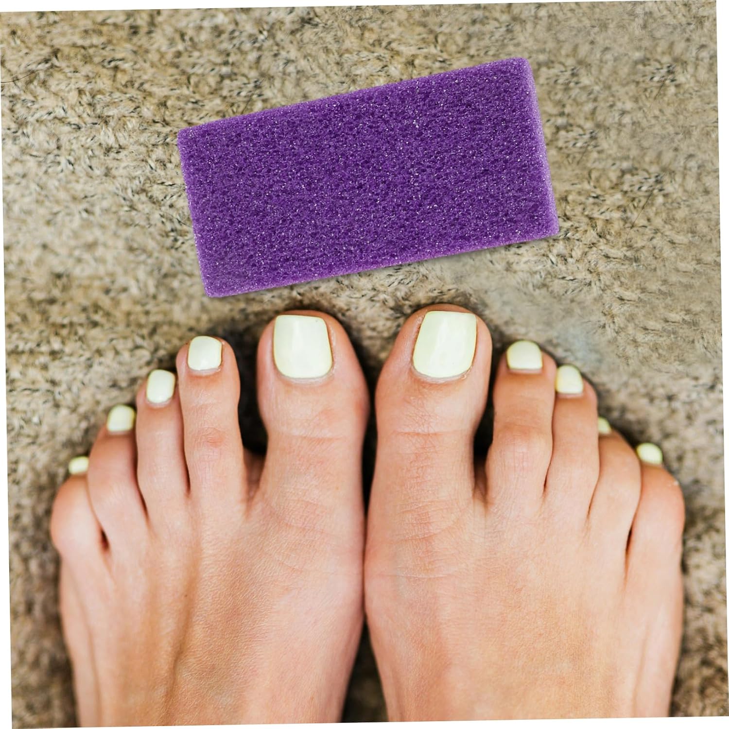 4PCS Natural Pumice Foot Files for Men Women Rough Dead Skin Callus Removers with Comfortable Grip Pedicure Tools for Heel Pumice Treatment and Foot Care Random Color