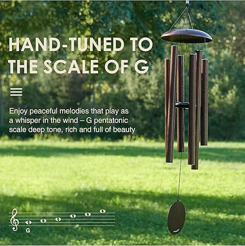 Miniatura 5 de Campanillas de viento para tono profundo exterior  Campanillas de viento de 38 pulgadas para exteriores, tono profundo, campanillas de viento al