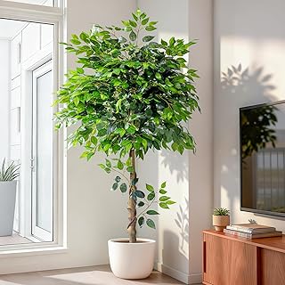 Artificial Ficus Tree 5FT Artificial Plants Indoor Fake Ficus for Indoor...
