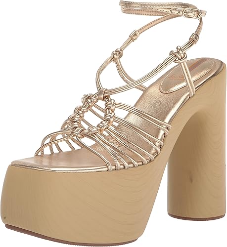 Sam Edelman Sandales à talons Gia pour femme, Gold Leaf, 43 EU