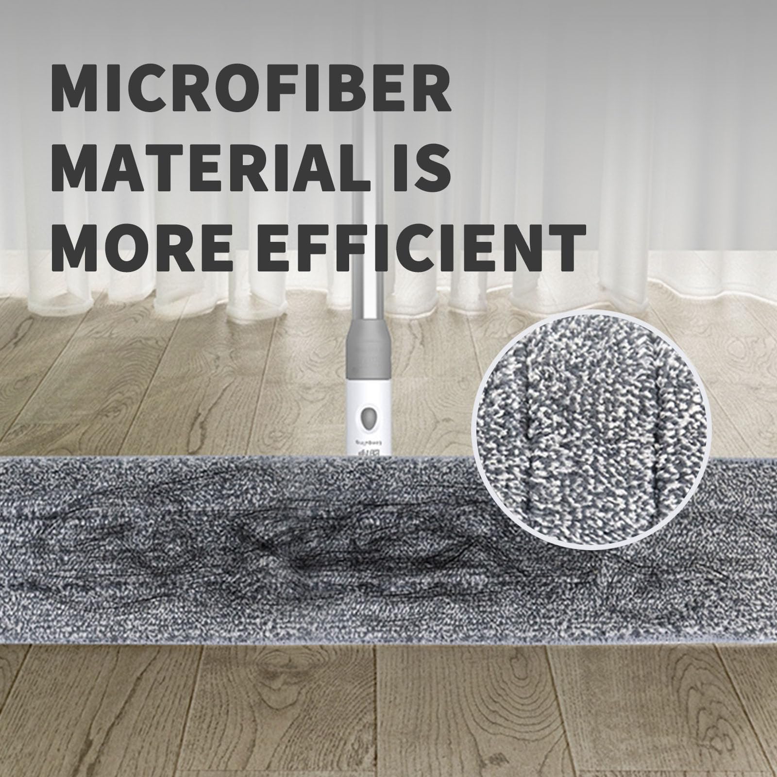 90cm breit Flachwischer，Robuster Boden-Wischer zur Reinigung für Böden & Wände，Wischmop Bodenreiniger Bodenwischer Set Bezug Mikrofaser Mopp mit Teleskopstiel für alle Böden