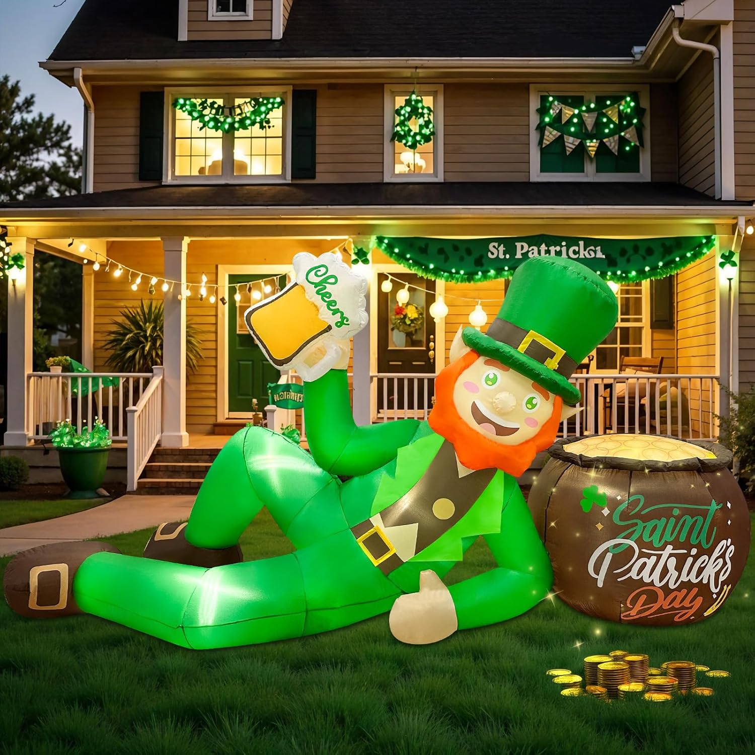 Amazon.com: OurWarm 9FT St. Patrick's Day Inflatables Outdoor ...