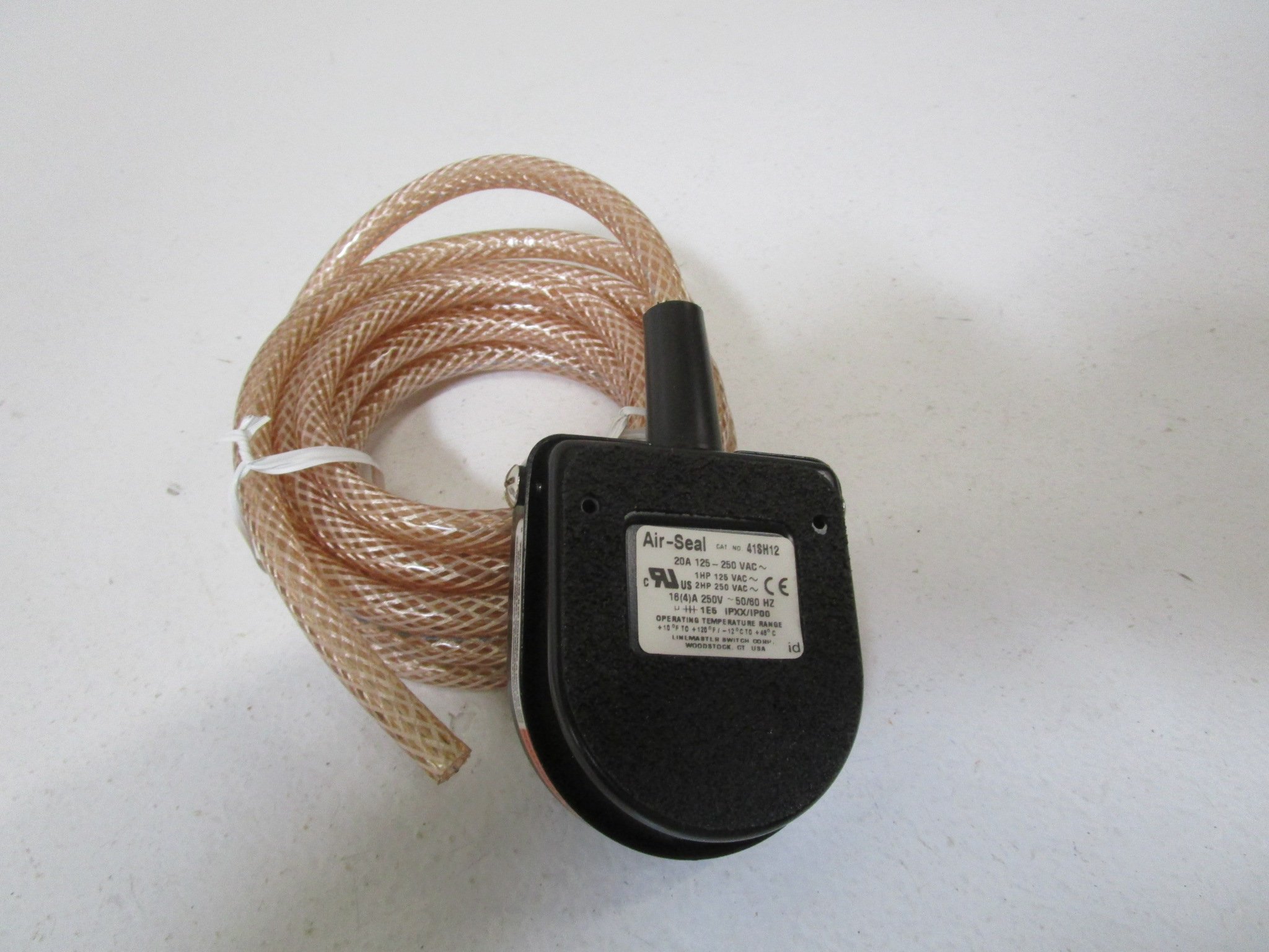 Linemaster 41SH12 Air-Seal Foot Switch, Air/Electric, Single Pedal, Momentary, Single Stage, No Guard, Black