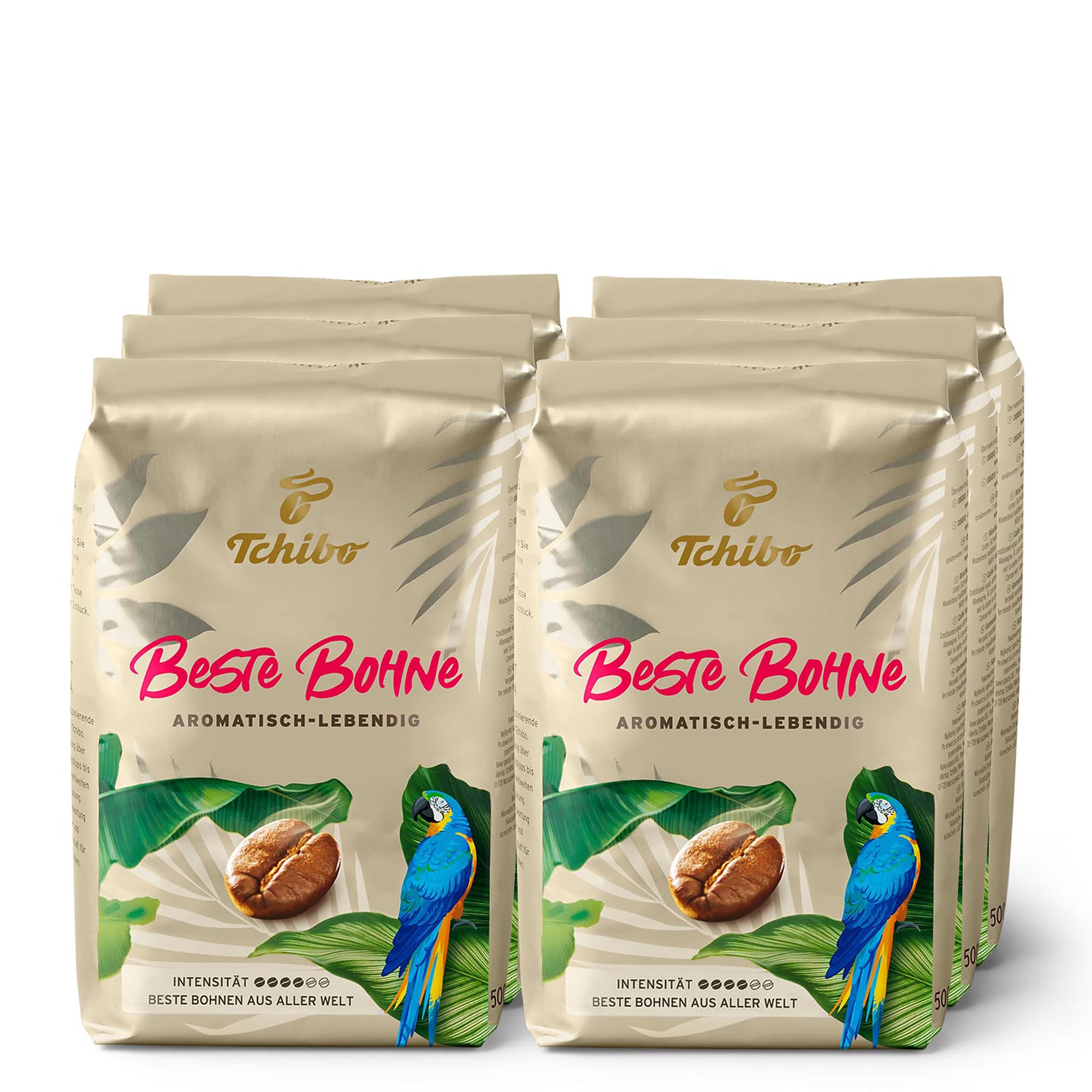 Tchibo Beste Bohne Filterkaffee, Kaffeebohnen, 6x500g