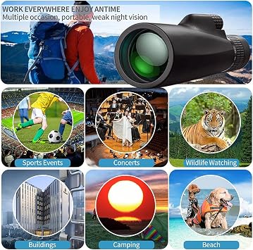 10-30 x 50 HD Starscope Monocular Telescope, High Magnification Monocular Telescope, Upgraded Version, High Power, Monocular Lens, Wide Angle, Super Zoom, Smartphone Lens, Compatible with Smartphones,