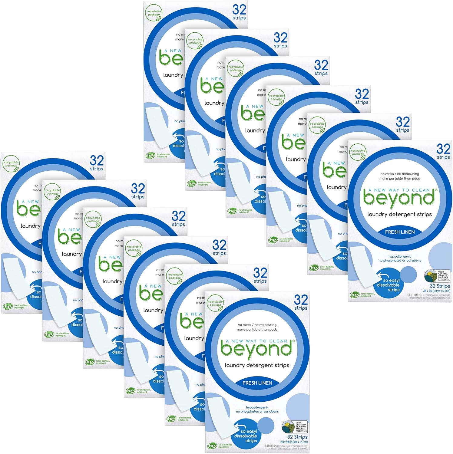 Beyond Laundry Detergent Strips [12 packs of 32 strips
