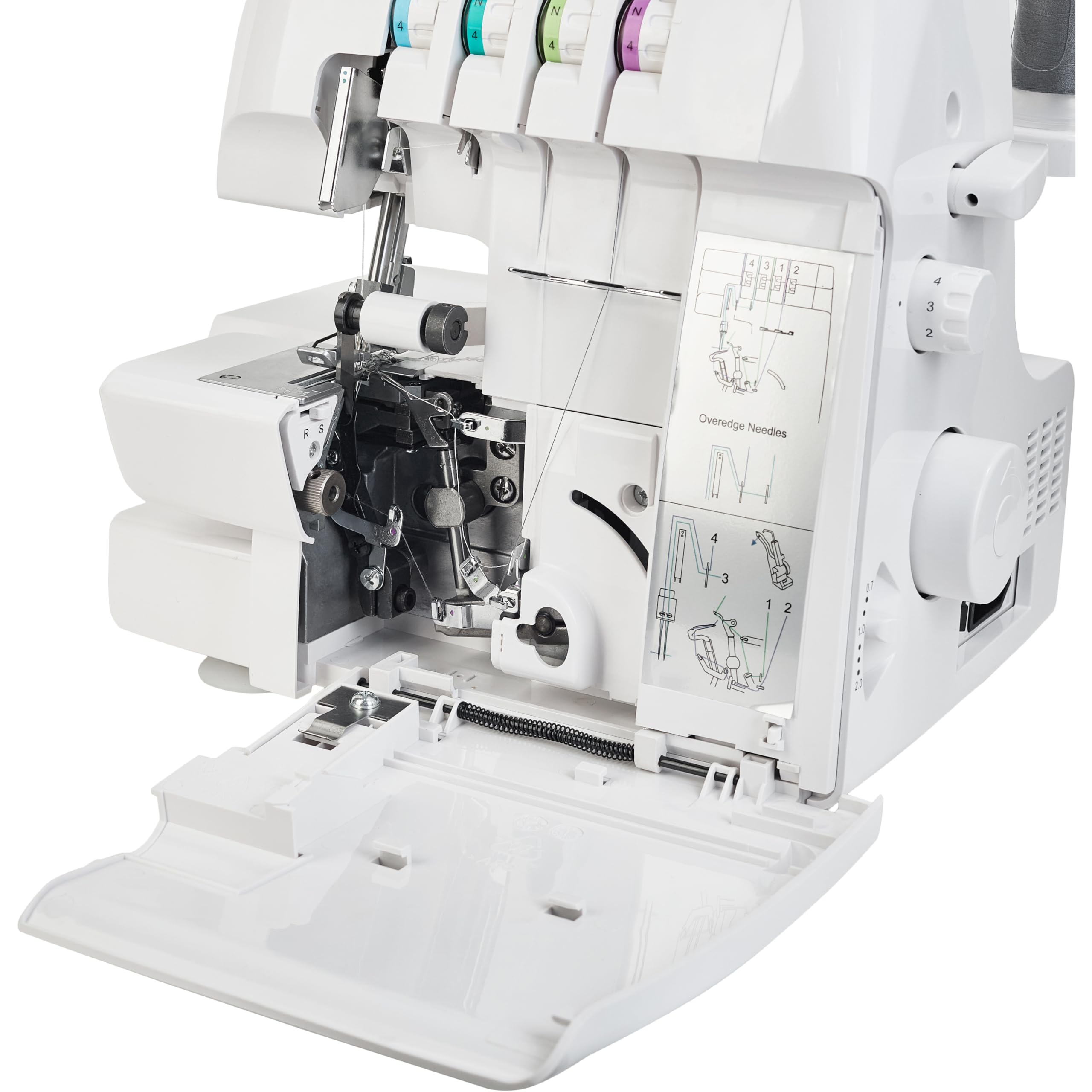 ROLD GT900 Overlock Nähmaschine mit Abfallbehälter | Bequemes Einfädeln und leistungsstarker Motor | Differentialtransport