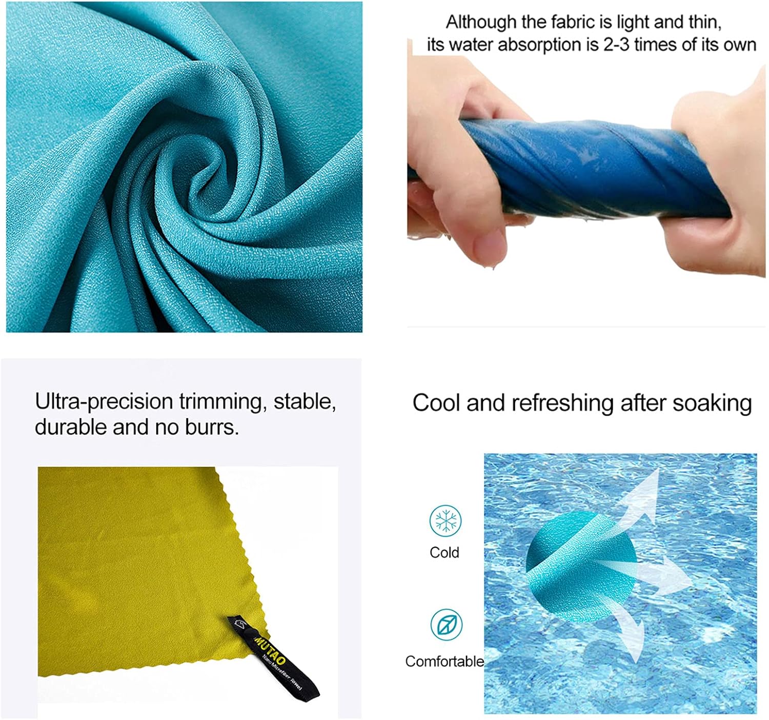 Microfibre Travel Towel Quick Dry Super Absorbent Sand Free and Ultra Compact Rose red