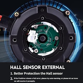 Brushless Motor Kit 72V 5000W with 100A Fardriver Controller Programmable | Temperature Senor, External Hall Sensor, 72V Upgrade Kit for Razor, Electric Motor for Go Kart Dirt Bike Motorcycle