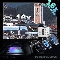 Vista 4 de 8K Digital Cameras for Photography 64MP - 16X Zoom Autofocus, WiFi, 180° Flip Screen with Wide-Angle & Macro Lens, Vlogging Camera for YouTube