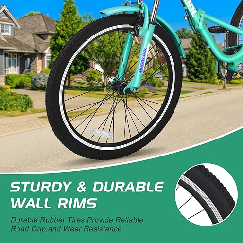 Miniatura 8 de LILYPELLE Triciclos plegables para adultos, triciclos plegables para adultos de 7 velocidades, bicicletas de 3 ruedas de 202426 pulgadas con paso