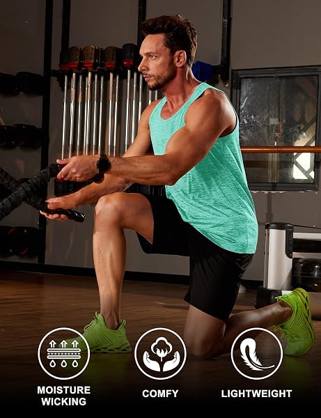 MAGCOMSEN Camiseta Tirantes Hombre Running Entrenamiento Deportiva Ropa Gimnasio Chaleco Secado Rápido UPF 50+ Camiseta sin Mangas para Hombre - 3
