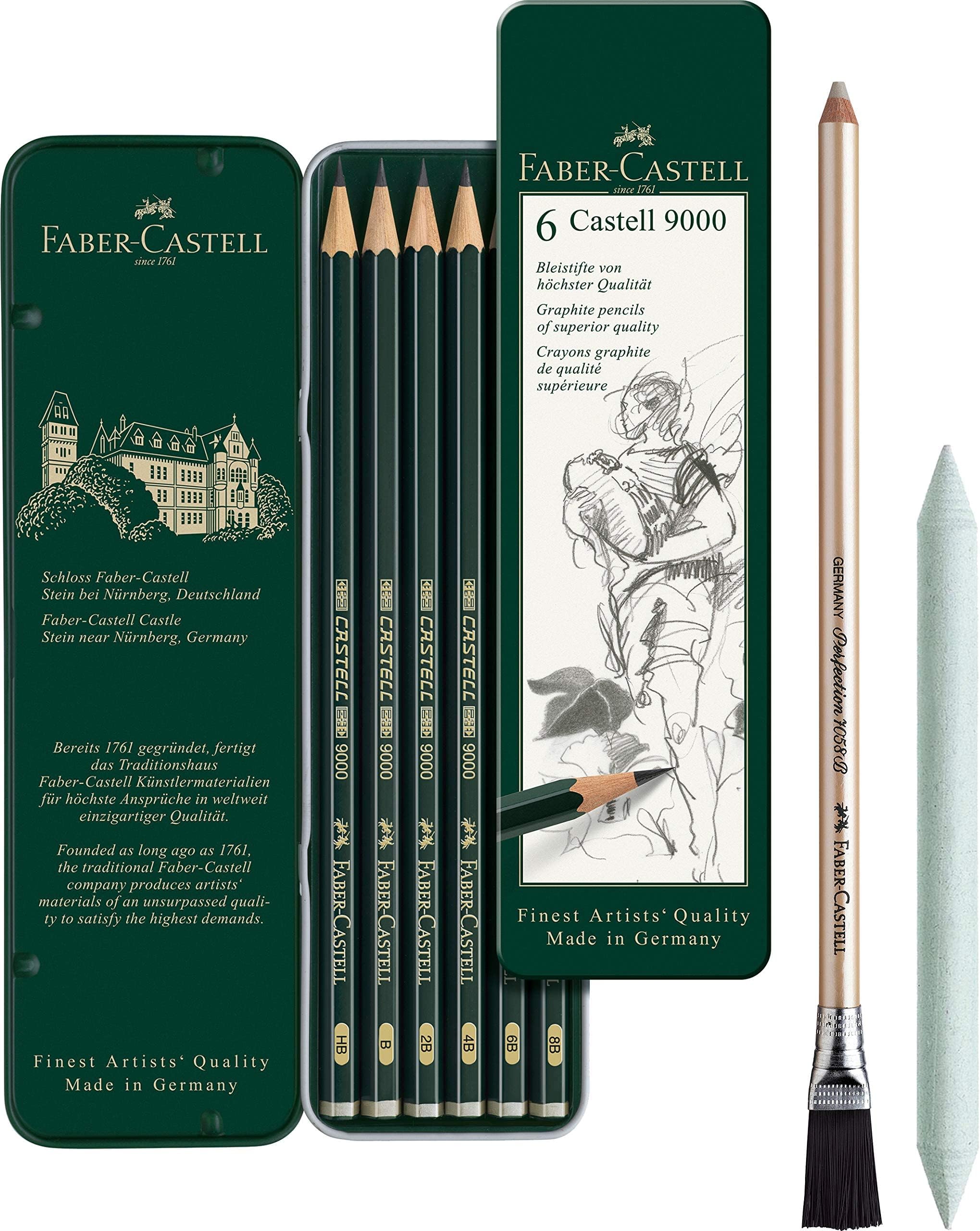 Estuche de cartón con 26 piezas Pitt Grafito