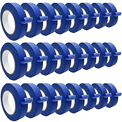 SmaringRobot Blue Masking Tape, Painters Tape, Painting Tape (1442.4yd=0.94IN*60.1yd*24), Original Multi-Surface Easy Removal Paint Tape with Medium Adhesive Backing for Indoor Outdoor Use, 24 Rolls