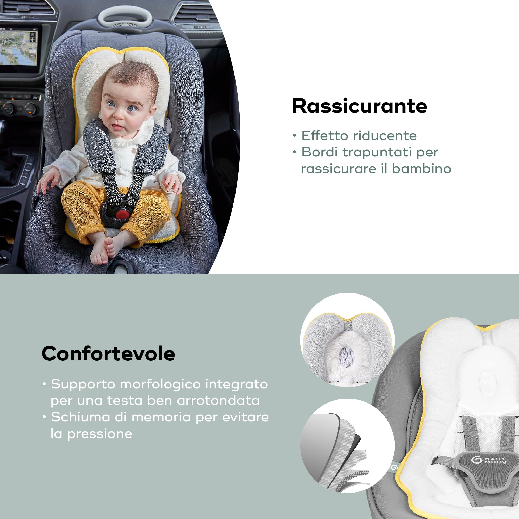 Babymoov Cosymorpho Fresh Smokey riduttore universale bambini, Fresh (Grigio chiaro), 35 x 54.5 x 5 cm, 0-6 mesi