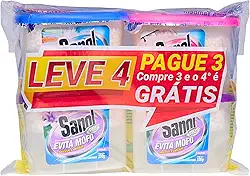Evita Mofo Absorventes de Umidade (desumidificador), Leve 4 Pague 3 - 1 Neutro / 2 Lavanda / 1 Baby, Sanol, 4 X 100g, Colorido