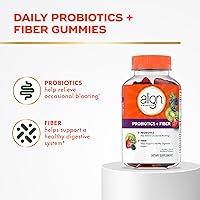 Vista 2 de Align Probióticos, probióticos + gomitas de fibra, probióticos ayudan a aliviar la hinchazón ocasional*, la fibra ayuda a mantener un sistema
