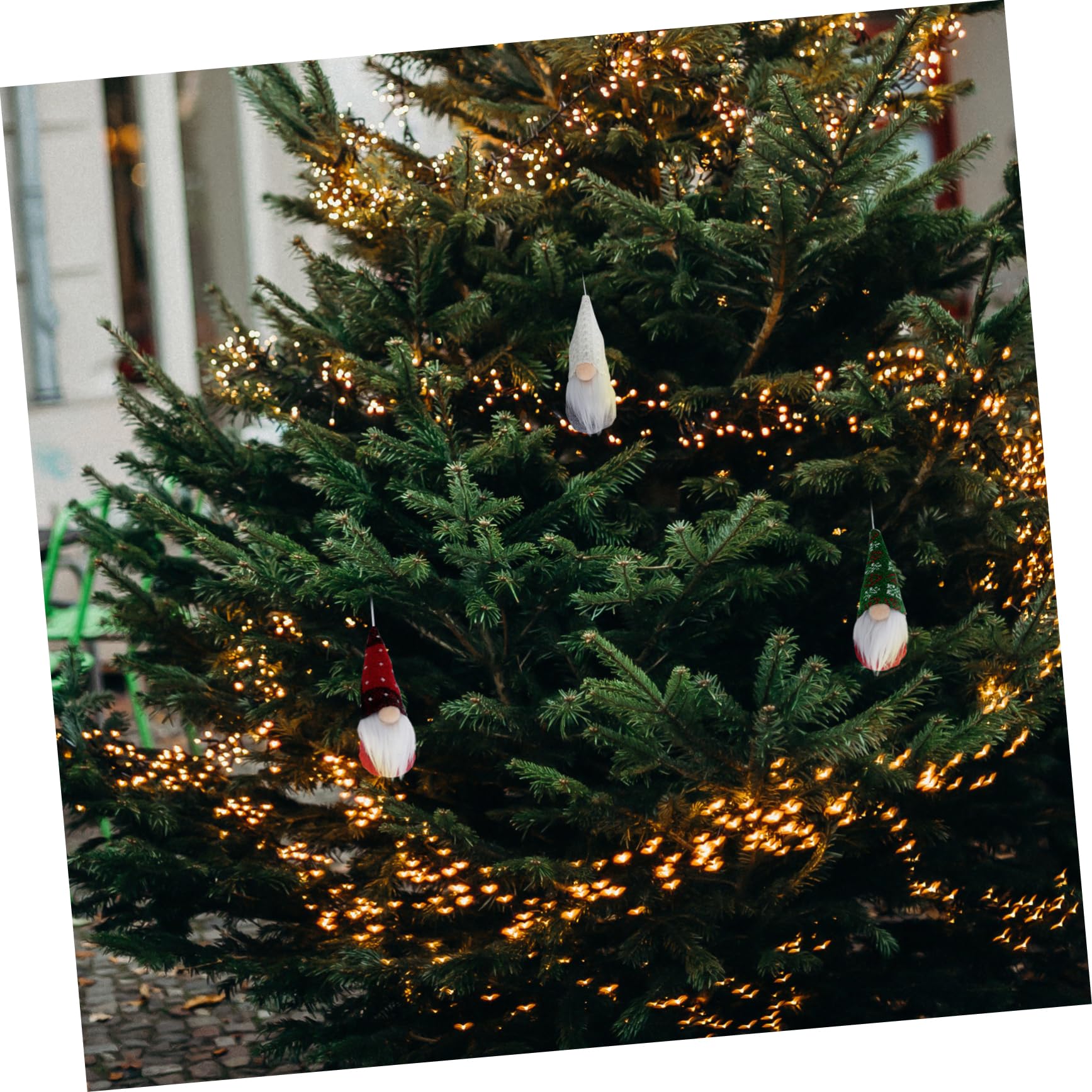 OUNONA 12piezas Adornos Colgantes De Navidad Muñecos Sin Rostro para Decorar El Árbol De Decoración Festiva para Hogar y Fiestas