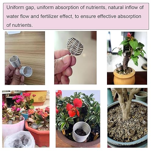 Miniatura 5 de NentMent Paquete de 10 cestas de fertilizante para bonsái, caja de fertilizantes granulares, mini contenedor de fertilización para plantación, acero