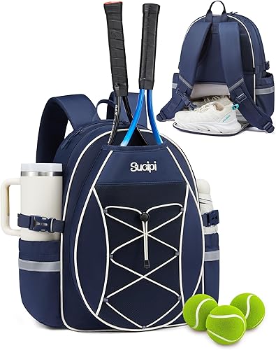 Sucipi Bolsa de tenis para niños, mochila profesional para jóvenes, bolsas de raqueta de tenis para mujeres, regalos de tenis para niños y niñas