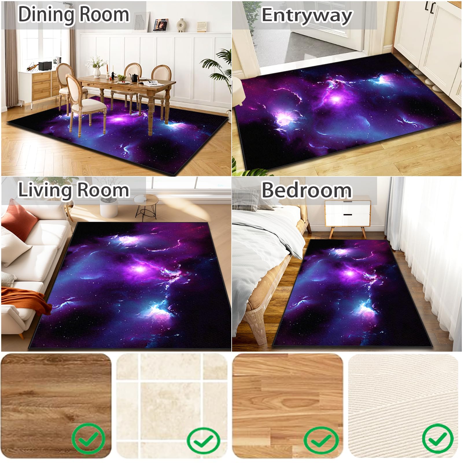 Tapis Chaise de Bureau Gaming Tapis de Protection de Sol pour sols durs Antidérapant Tapis de Sol Gamer Tapis Salon Chambre pour Chaise de Bureau stratifiée, Parquet Bureau 120 x 140 cm