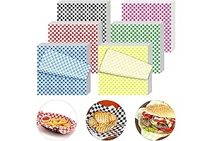 Wax Paper Sheets Variety Pack For Food Baskets, Wraps & Liners