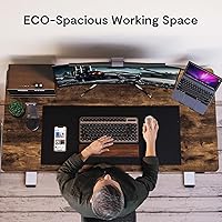 Vista 4 de FLEXISPOT Escritorio ajustable, escritorio eléctrico de pie, escritorio de pie para sentarse, tablero de escritorio completo para oficina en casa