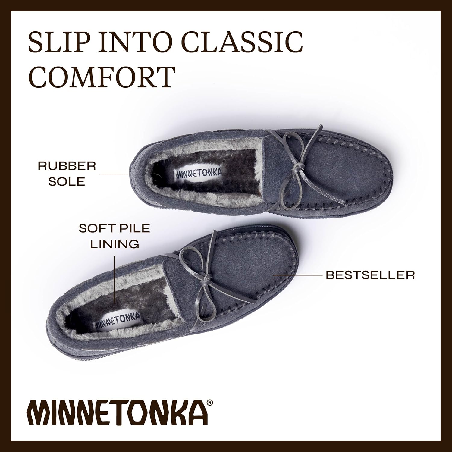 Minnetonka Men's Pile Lined Hardsole Slipper - Image 7
