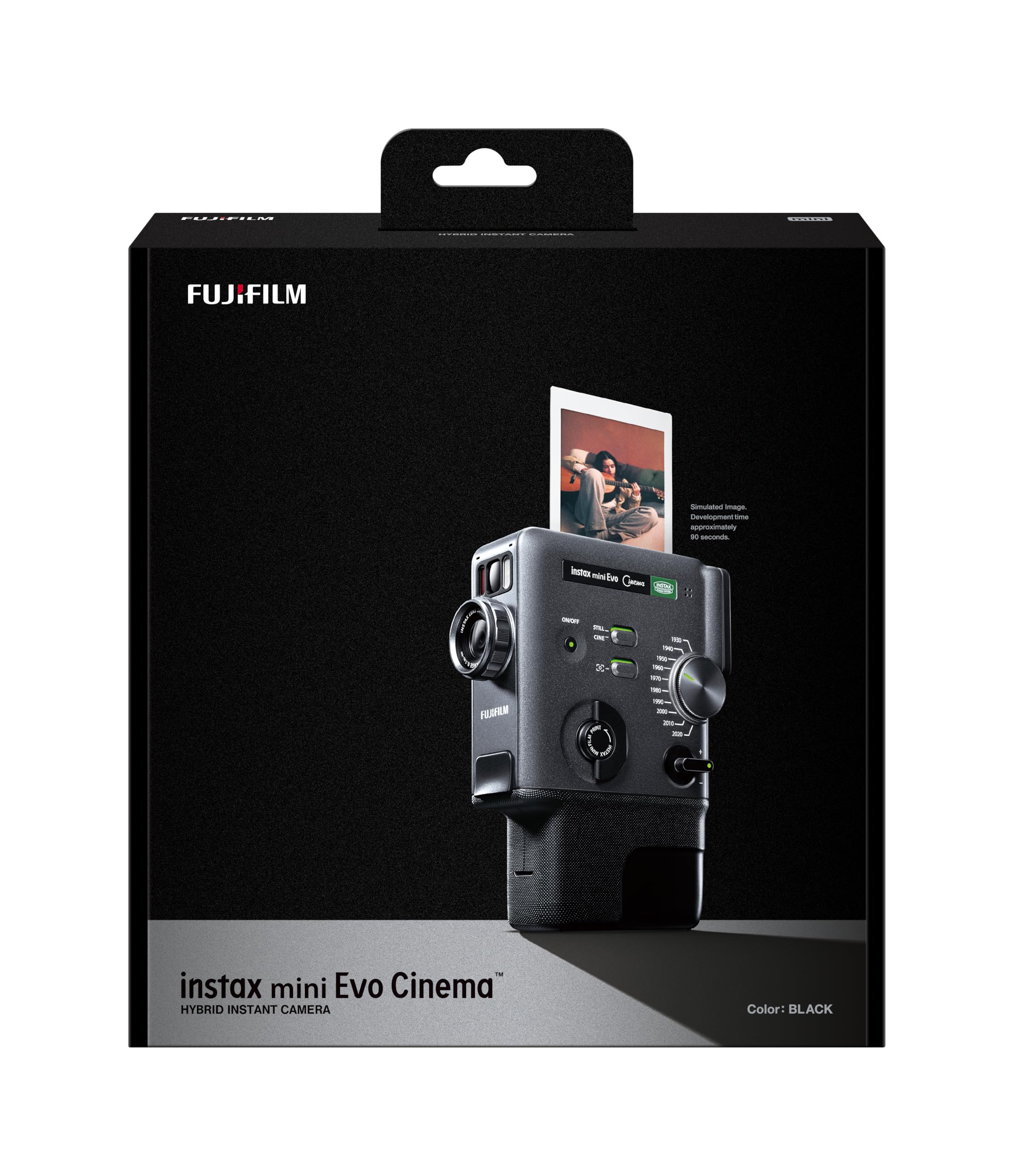 instax mini Evo Cinema, 3-in-1 Fotocamera Ibrida, Videocamera e Stampante per Smartphone, LCD 1,54", Bluetooth, Controllo remoto, Editing app iOS-Android, usa instax mini film (pellicola non inclusa)