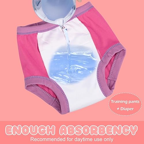 Miniatura 2 de BIG ELEPHANT Pantalones de entrenamiento para niños pequeños, ropa interior absorbente de algodón suave para bebés niños y niñas