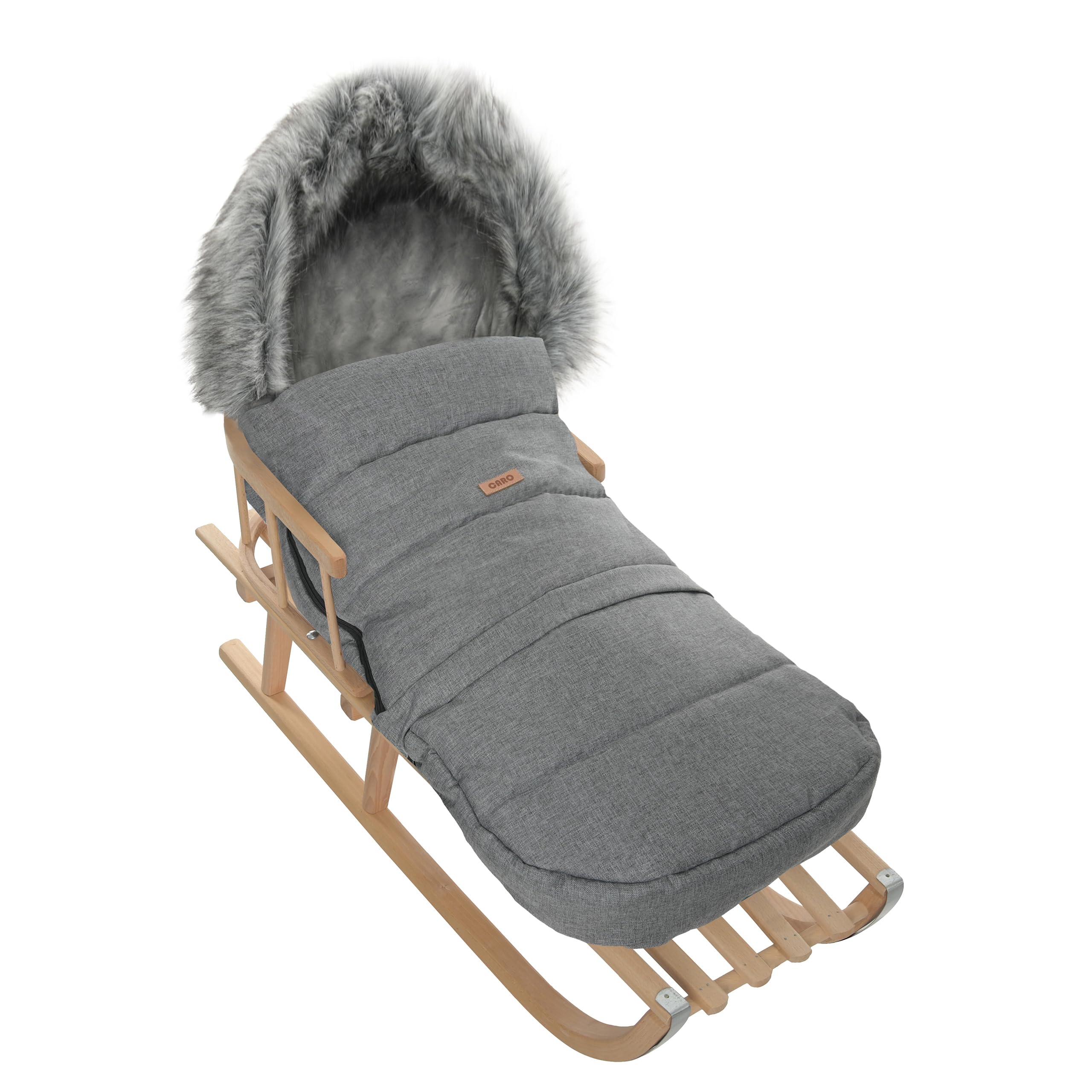 Goldkids - Sacco invernale per passeggino, ovetto, sacco a pelo per slitta, impermeabile, 115/85 cm x 50 cm, colore: grigio