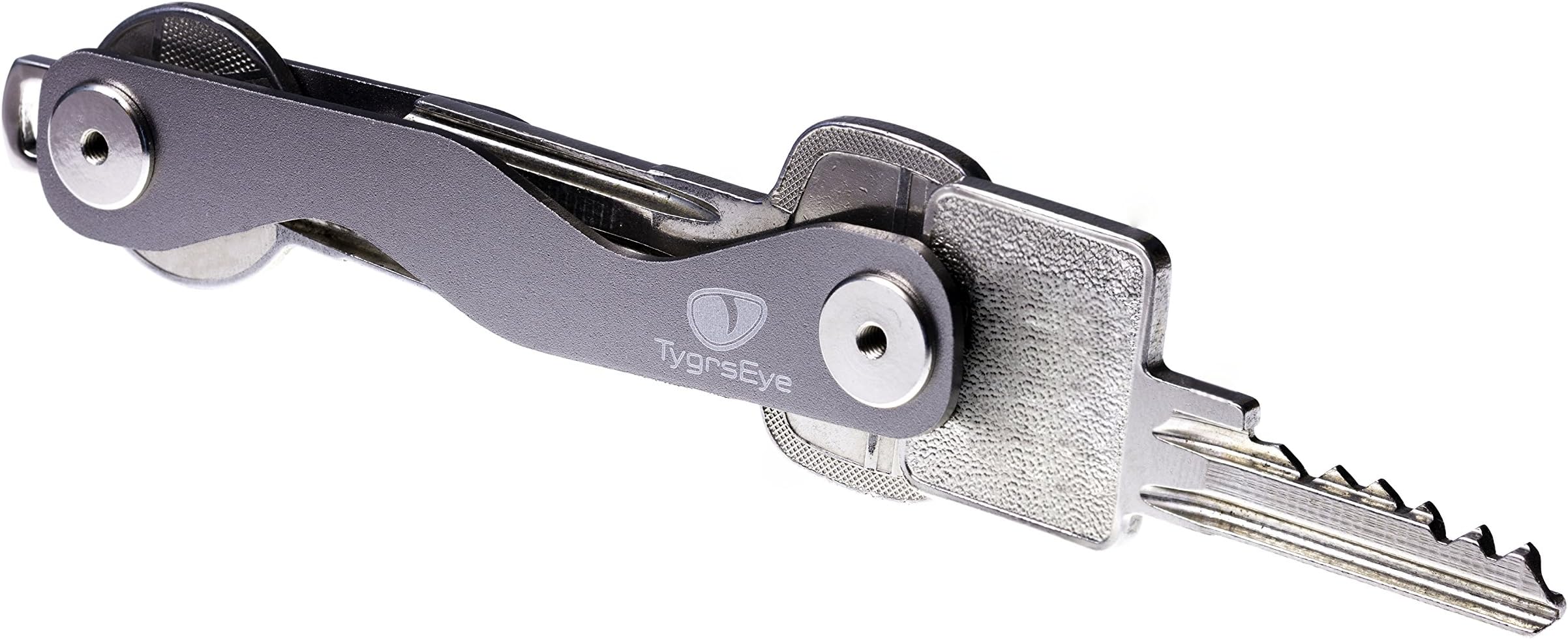 Smart Key Organizer Made from Aircraft Aluminum, Silver