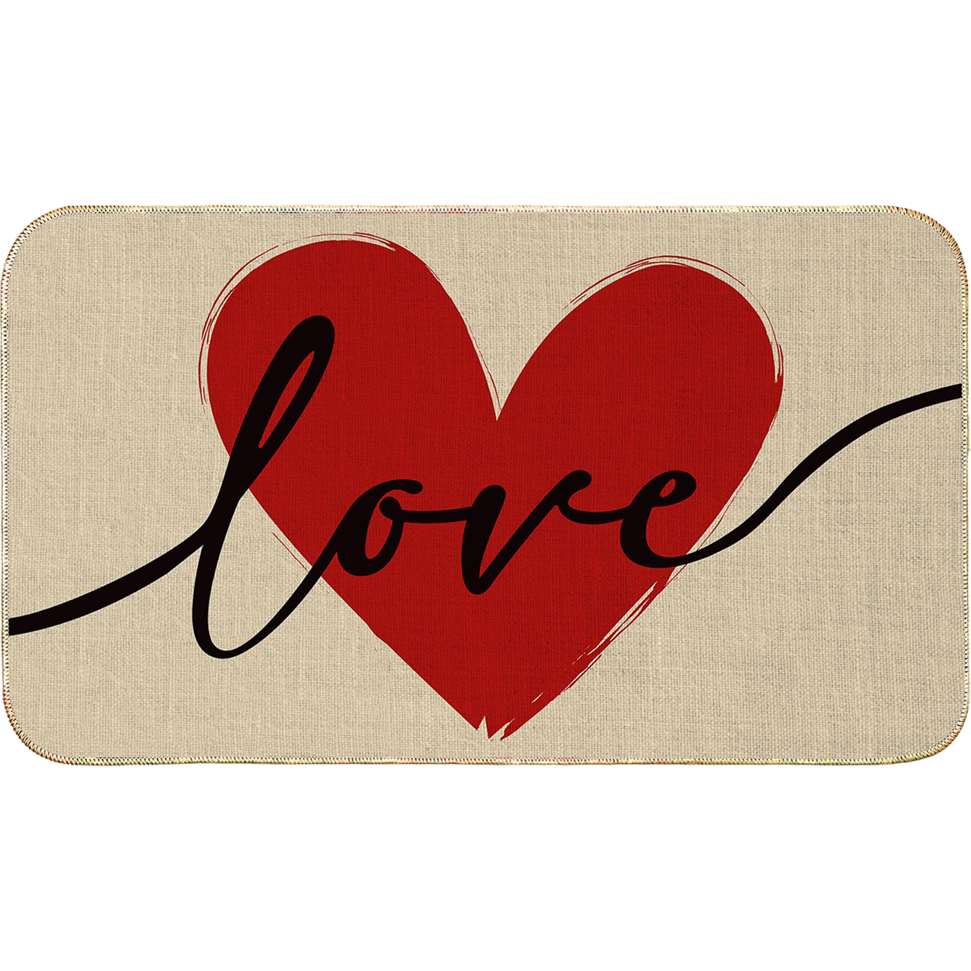 Erweicet 30" X 17" Valentines Day Door Mat Non-Slip and Washable Welcome Mat Rugs for Holiday Indoor Outdoor