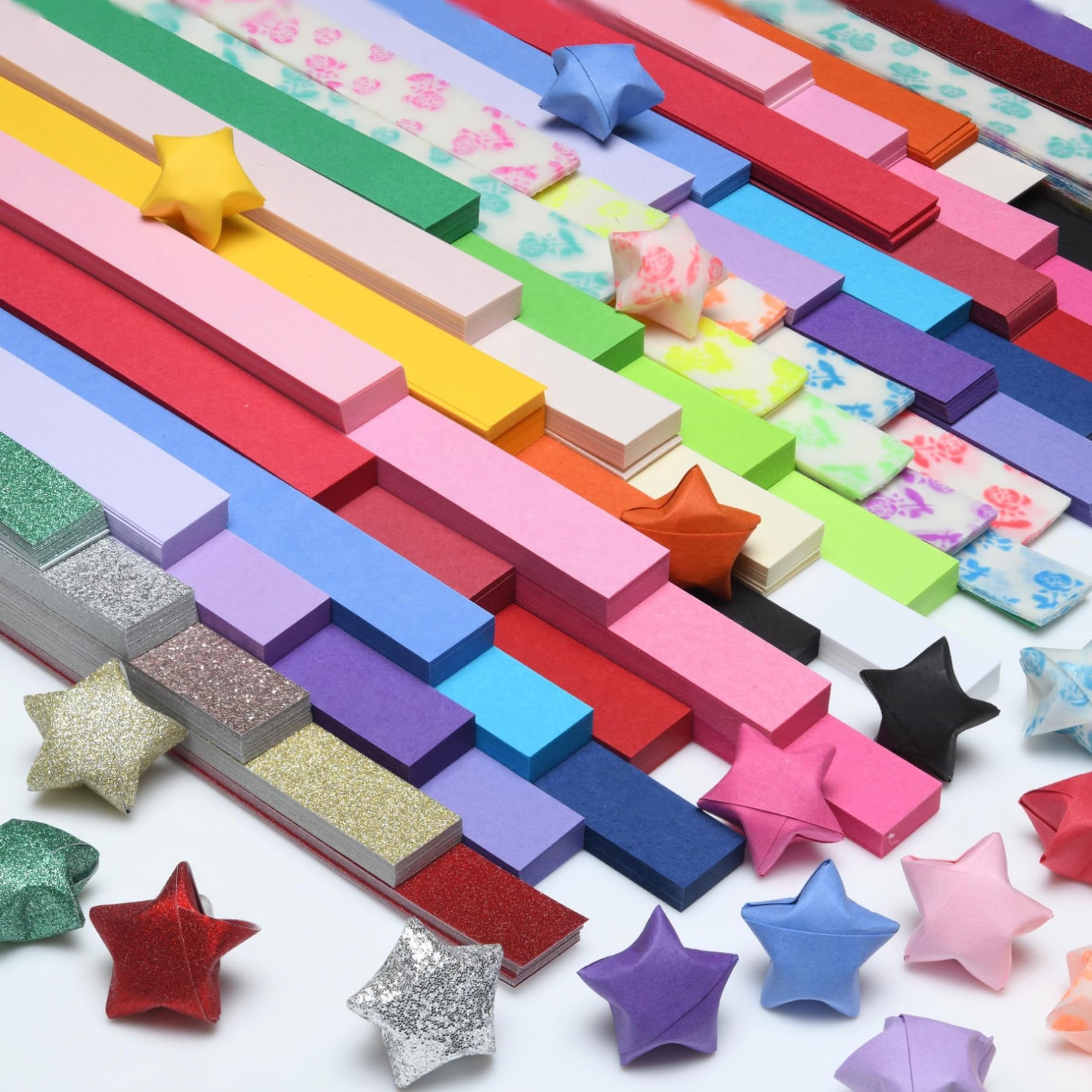origami star paper strips